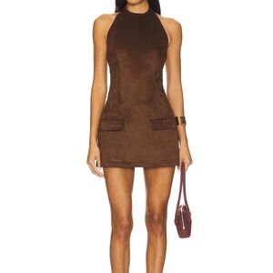 SNDYS - Suede Mini Dress Halter
